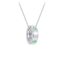 Multi-Gemstone Stacking Ring Charm Necklace - 1