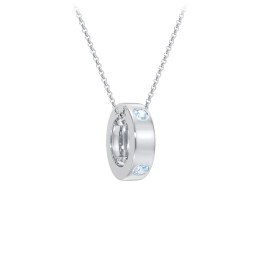 Multi-Gemstone Stacking Ring Charm Necklace - 1