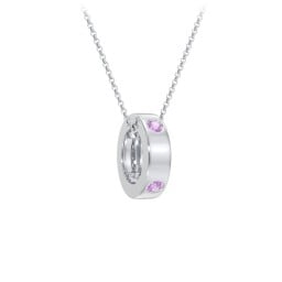 Multi-Gemstone Stacking Ring Charm Necklace - 1