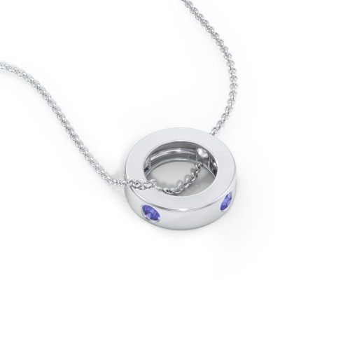 Multi-Gemstone Stacking Ring Charm Necklace - 1