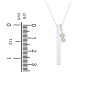 Engravable Vertical 3D Bar Necklace with 2-Stone Charm