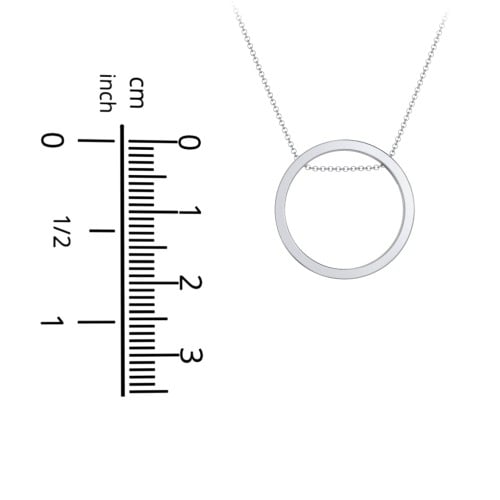 Engravable Floating Circle Necklace with Hidden Gemstones