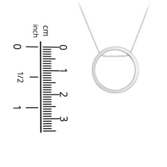 Engravable Floating Circle Necklace with Hidden Gemstones