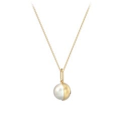 Engravable Half-Cup Pearl Necklace