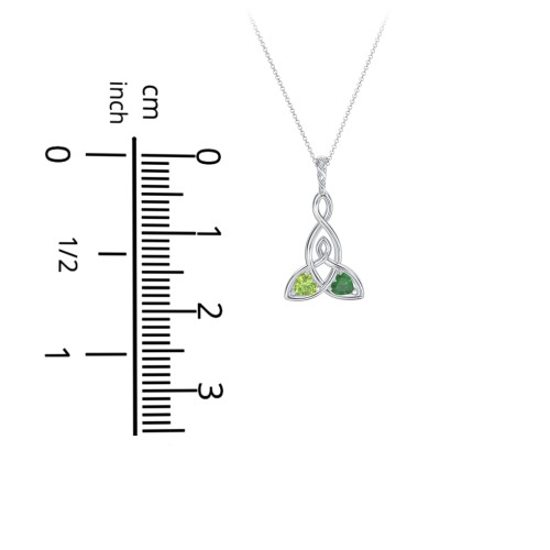 Celtic Motherhood Knot Birthstone Necklace – Sterling Silver with Amethyst and Cubic Zirconia