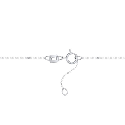 16" Ball Station Cable Chain Necklace – Sterling Silver