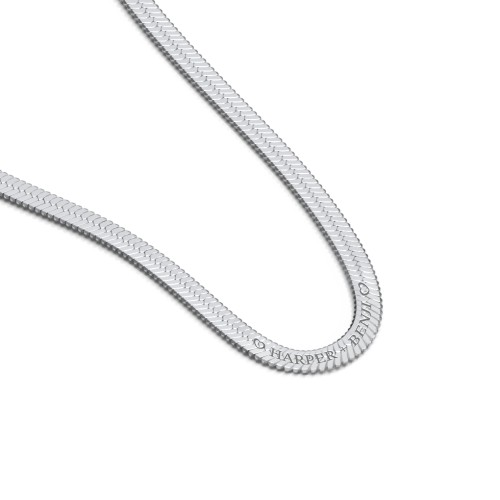 Engravable 16" Herringbone Chain in Stainless Steel – Stainless Steel