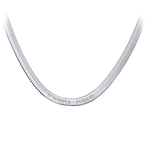 Engravable 16" Herringbone Chain in Stainless Steel – Stainless Steel