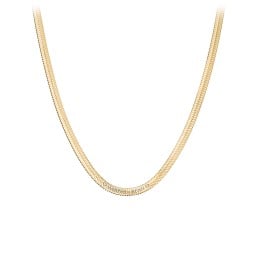 Engravable 16" Herringbone Chain in Yellow Ion-Plated Steel