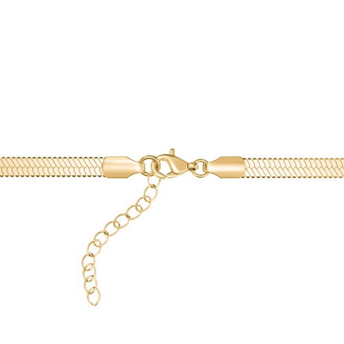 Engravable 16" Herringbone Chain in Yellow Ion-Plated Steel