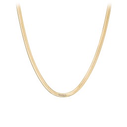 Engravable 16" Herringbone Chain in Yellow Ion-Plated Steel in Stainless Steel