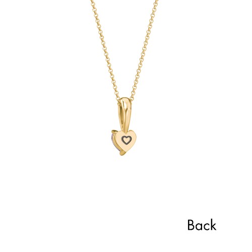 Engravable Generations Stacking Hearts Pendant - 1 – 18K Gold Plated Silver with Alexandrite
