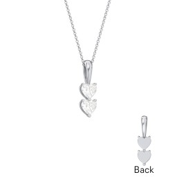 Engravable Generations Stacking Hearts Pendant - 2