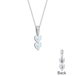 Engravable Generations Stacking Hearts Pendant - 2