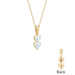 Engravable Generations Stacking Hearts Pendant - 2