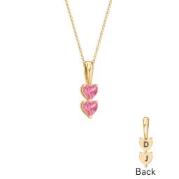 Engravable Generations Stacking Hearts Pendant - 2