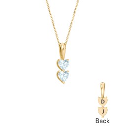 Engravable Generations Stacking Hearts Pendant - 2