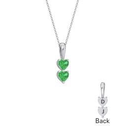 Engravable Generations Stacking Hearts Pendant - 2