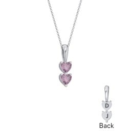 Engravable Generations Stacking Hearts Pendant - 2