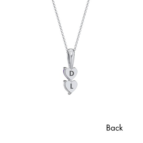 Engravable Generations Stacking Hearts Pendant - 2