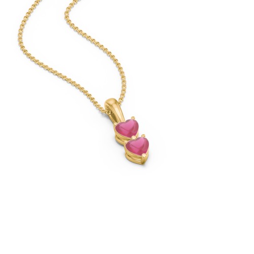 Engravable Generations Stacking Hearts Pendant - 2