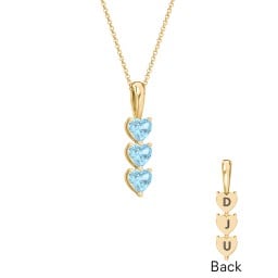 Engravable Generations Stacking Hearts Pendant - 3