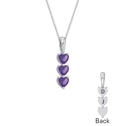 Engravable Generations Stacking Hearts Pendant - 3