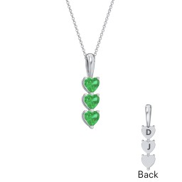 Engravable Generations Stacking Hearts Pendant - 3