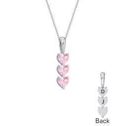 Engravable Generations Stacking Hearts Pendant - 3