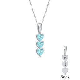 Engravable Generations Stacking Hearts Pendant - 3