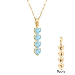 Engravable Generations Stacking Hearts Pendant - 4