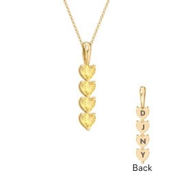 Engravable Generations Stacking Hearts Pendant - 4