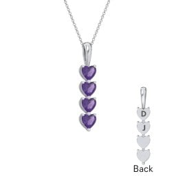 Engravable Generations Stacking Hearts Pendant - 4