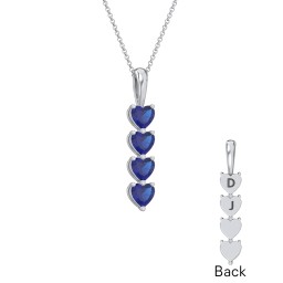 Engravable Generations Stacking Hearts Pendant - 4