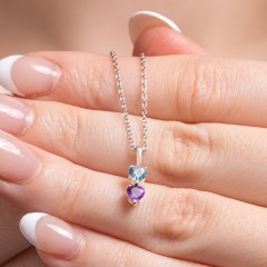 Engravable Generations Stacking Hearts Pendant - 4
