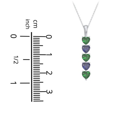 Engravable Generations Stacking Hearts Pendant - 5