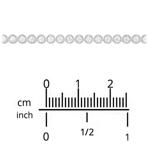 Round Cubic Zirconia Tennis Necklace