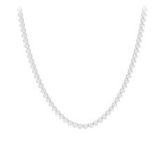 Heart Cubic Zirconia Tennis Necklace