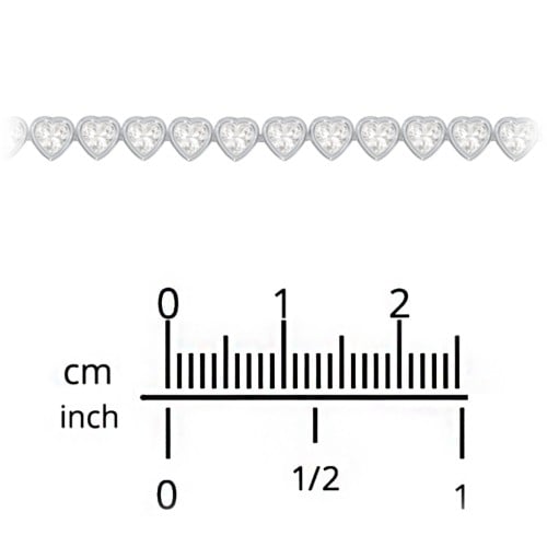 Heart Cubic Zirconia Tennis Necklace