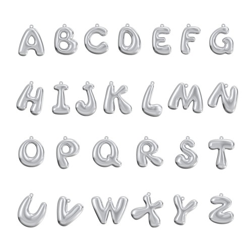 Custom Bubble Initial Necklace