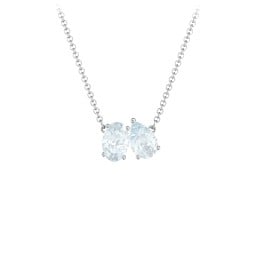 Toi et Moi Oval and Pear Gemstone Necklace