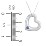 Floating Puffy Heart Pendant with 2 Birthstones – Sterling Silver with Emerald and Blue Sapphire
