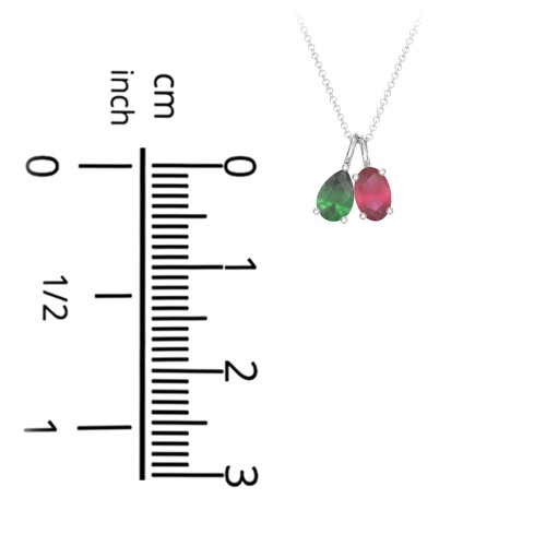 Toi et Moi Necklace Charms – Sterling Silver with Citrine