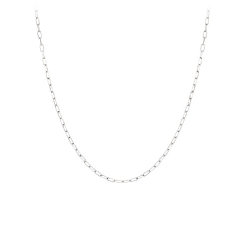 Diamond-Cut 18" Paper Clip Chain Necklace – Sterling Silver