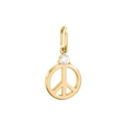 Peace Charm with Gemstone