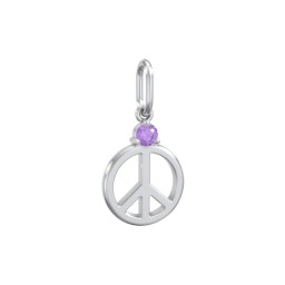 Peace Charm with Gemstone