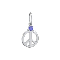 Peace Charm with Gemstone