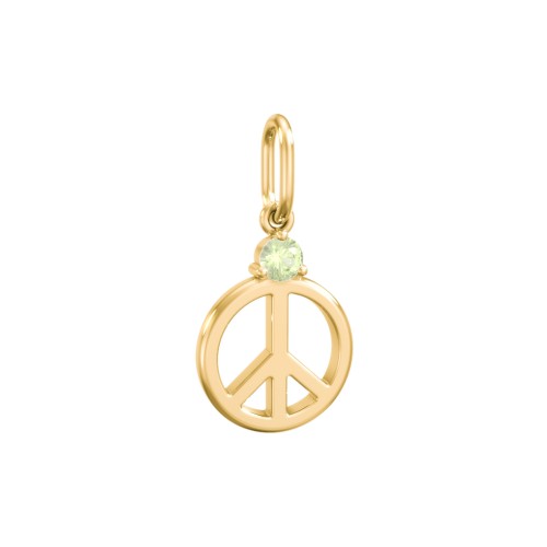 Peace Charm with Gemstone