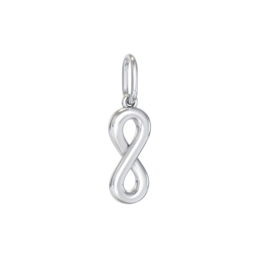 Vertical Infinity Charm – Sterling Silver