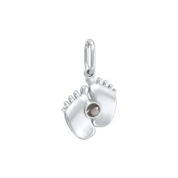 Baby Feet Gemstone Charm